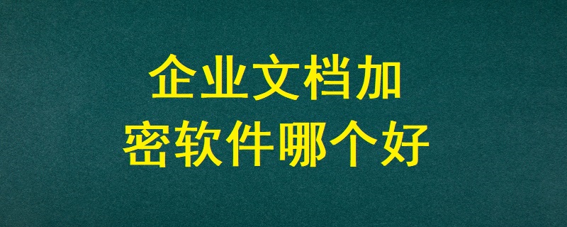 企業(yè)文檔加密軟件哪個好？